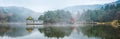Panoramic view of the lake in lushan Royalty Free Stock Photo
