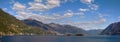 Panoramic view on Lake Maggiore. Royalty Free Stock Photo