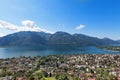 Panoramic view of Lake Maggiore Royalty Free Stock Photo