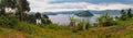 A panoramic view of Lake Mutanda in Kisoro Town, Uganda