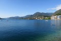 Panoramic view of Lake Orta Royalty Free Stock Photo