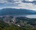 Panoramic view of Lake Orta, Italy Royalty Free Stock Photo