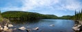 Panoramic view of the lake Pioui, in Charlevoix, Quebec