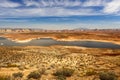 panoramic view of Lake Powell and Arizona desert Royalty Free Stock Photo