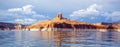 Panoramic view on lake Powell Royalty Free Stock Photo
