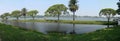 Panoramic view of lake taylor Royalty Free Stock Photo