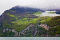 Panoramic view of Lake Walensee, Swiss Alps, Switzerland Royalty Free Stock Photo