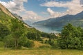 Panoramic view of lake Walensee in Switzerland Royalty Free Stock Photo