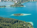 Panoramic View of Lake Worthersee Royalty Free Stock Photo