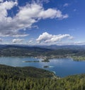 Panoramic View of Lake Worthersee Royalty Free Stock Photo