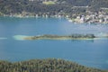 Panoramic View of Lake Worthersee Royalty Free Stock Photo