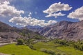 Lamayuru buddhist village, in Ladakh region, Jammu and Kashmir India Royalty Free Stock Photo