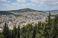 Panoramic view of Lamia City, Central Greece Royalty Free Stock Photo