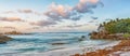 Landscape of Caribbean sea at sunrise Royalty Free Stock Photo