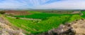 Panoramic view of the landscape of Jezreel valley countryside