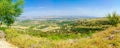 Panoramic landscape of the Lower Jordan River valley Royalty Free Stock Photo
