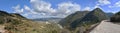 Panoramic view of Landscape in Mount Lebanon, Near Natural site Jabal Moussa Royalty Free Stock Photo