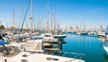 Panoramic view of Larnaca marina. Cyprus Royalty Free Stock Photo