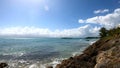 Panoramic view of Le Gosier shore in Guadeloupe, Caribbean