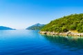 Panoramic view Lefkada island coast and Ionian Sea islands Greece Royalty Free Stock Photo