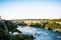 Panoramic view of the Lewiston-Queenston arch bridge in Niagara-on-the-Lake, Canadaridge