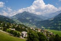 Panoramic view on Leysin and Pic Chaussy in summer