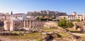 Panoramic view of the Library of Hadrian, Athens, Greece Royalty Free Stock Photo