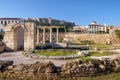 Panoramic view of the Library of Hadrian, Athens, Greece Royalty Free Stock Photo