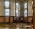 Panoramic view of the library and library of the federal maximum security prison of Alcatraz. Royalty Free Stock Photo