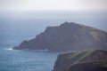 Sao Lourenco - Panoramic view of light house at majestic Atlantic Ocean coastline Ponta de Sao Lourenco peninsula, Canical