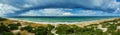 panoramic view from lighthouse darsser ort Royalty Free Stock Photo