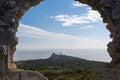 Panoramic view of lighthouse from the Fort of Saint Elia in Cagliari - Sardinia - ITALY Royalty Free Stock Photo