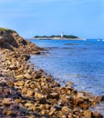 Panoramic view of the lighthouse on the Licosa island