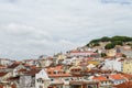 Panoramic view of Lisbon with Lisbon Castle Royalty Free Stock Photo
