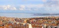 Panoramic view Lisbon downtown Portugal Royalty Free Stock Photo