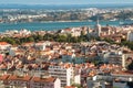 Panoramic view of Lisbon rooftop from Amoreiras Royalty Free Stock Photo