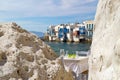 Panoramic view of little Venice on Mykonos Island Royalty Free Stock Photo