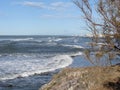 Panoramic view of Livorno coast in winter . Tuscany, Italy