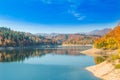 Panoramic view of Lokvarsko lake in autumn in Croatia Royalty Free Stock Photo