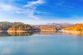 Panoramic view of Lokvarsko lake in autumn in Croatia Royalty Free Stock Photo