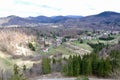 Panoramic view of Lokve town, beautiful mountain landscape, Lokve, Gorski kotar, Croatia Royalty Free Stock Photo