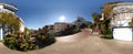 Panoramic view of Lombard Street