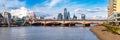 Panoramic view of London with Blackfriars Bridge, the City and the river Thames Royalty Free Stock Photo