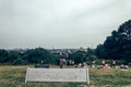 A panoramic view of London from Parliament Hill in Hampstead Heath, London Royalty Free Stock Photo