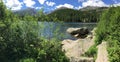 Panoramic view of Longs Peak in Rocky Mountain National Park. Royalty Free Stock Photo