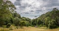 Panoramic view looking out to sea towards the eastern blackrock in Devon Royalty Free Stock Photo