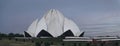 Panoramic view of Lotus temple situated in New Delhi.its unique architectural design is the Bahai house of worship and a notable