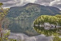 Panoramic view of the Lough Leane at the Ring of Kerry in Ireland. Panoramic mountain lake in Ireland