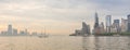 Panoramic view of Lower Manhattan and Jersey City, New York City, USA Royalty Free Stock Photo