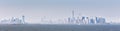 .Panoramic view of Lower Manhattan and Jersey City from Staten Island, New York City, USA